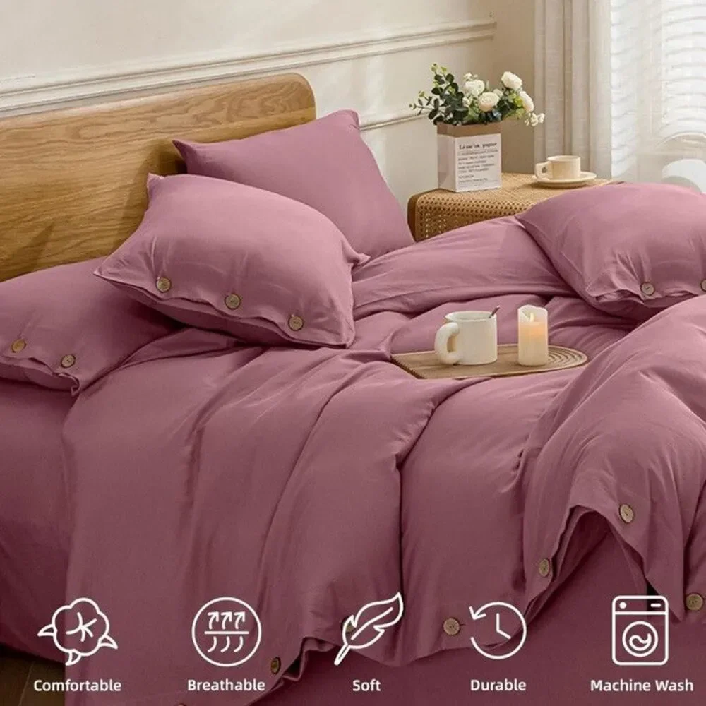 JELLYMONI California King Duvet Cover Set - 100% Washed Cotton Linen